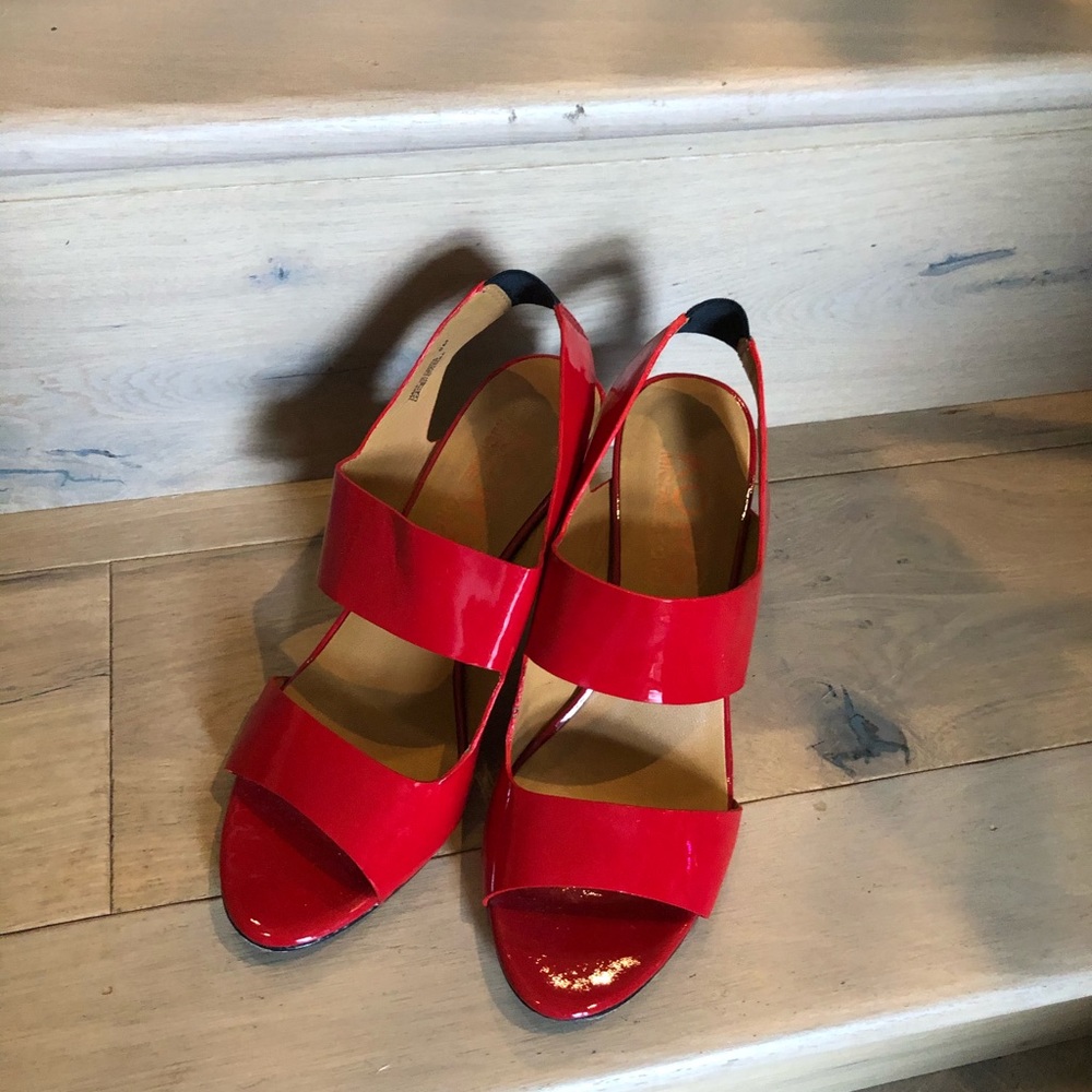 Michael Kors red heels, size 8